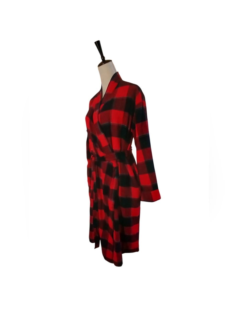 NWOT Soft Plaid Flannel Robe Stars Above™ M/L - Picture 3 of 6